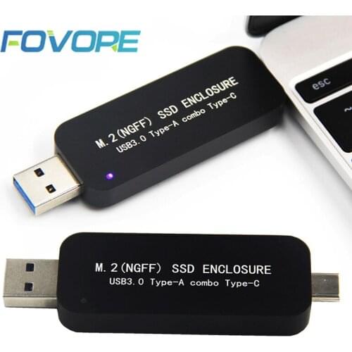 M.2 USB3.0 SSD Harddisk HDD Enclosure M2 USB 3.0 Type C Hard Disk Enclosure External Hard Drive Case for 2230 2242 SSD M2