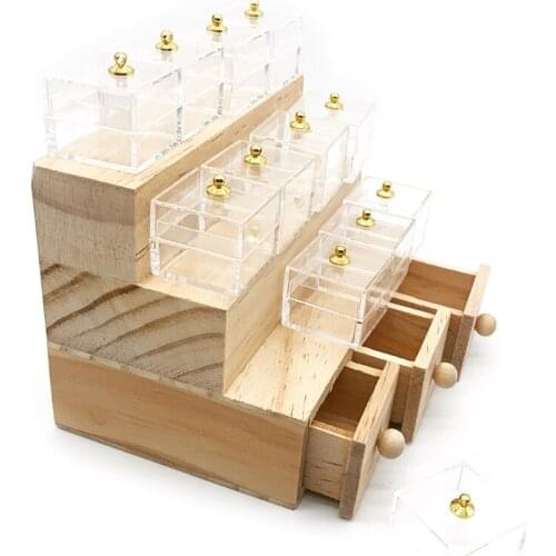 1:12 Scale Dollhouse Miniature Supermarket Wooden Display Rack Plastic Candy Box DIY Pretend Play Furniture Accessories