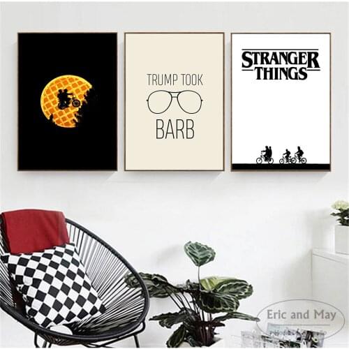 Stranger Things Minimalst Cartoon Posters And Prints Wall Art Canvas Painting For Living Room Decoration Home Decor Unframed