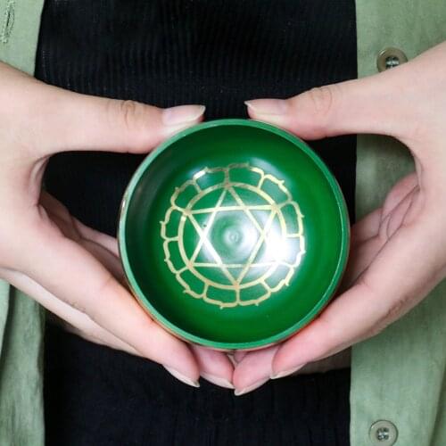 Nepal Colored Buddha Sound Bowl Handmade Bowl Yoga Meditation Meditation Bronze Dharma Artifacts Sanskrit Ornaments