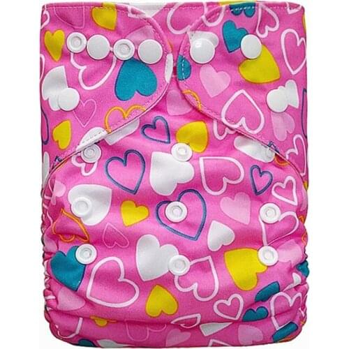 New Popularular Baby Cloth Diaper Cartoon Print Microfiber Insert Baby Nappies With Liners Unique Diaper Covers
