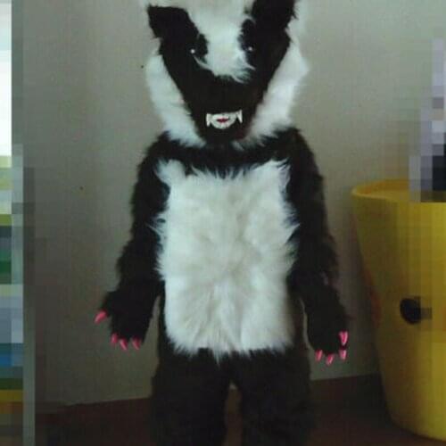 New Carnival Mascot Halloween Long-haired Black Dog Cosplay Performance Costume Adult Use Birthday Party Advertising Parade Set