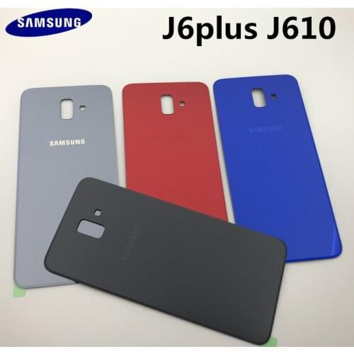 Original new SAMSUNG Galaxy J6+ j6 plus j610 SM-J610F/DS Back Glass Battery Cover Rear Door Housing Case Back Glass Cover