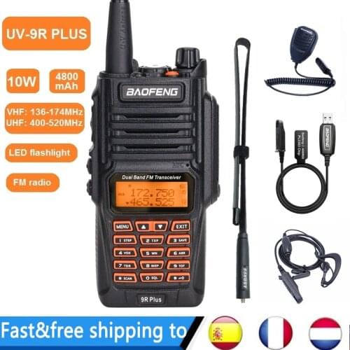 Baofeng UV-9R PLUS 10W Portable CB Radio Station UV9R Walkie Talkie Waterproof VHF UHF Radio Amateur Ham Transceiver 50km UV 9R