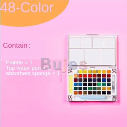 SAKURA Professional 48 Colors Watercolor Paint Pigment Set,Art Gouache Paint Set for Student Painting Sketching Drawing