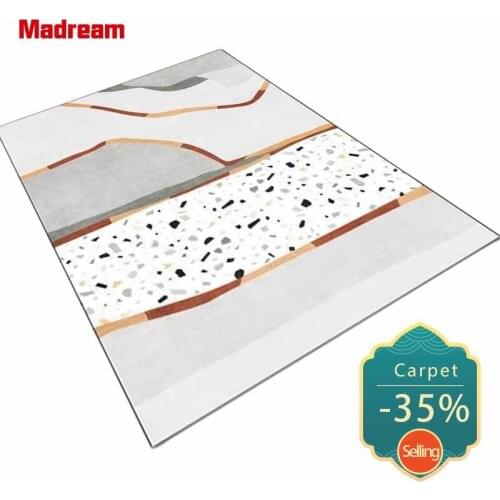 Simple Abstract Off-White Geometric Carpet Home Fashion Floor Rug For Bedroom Room Decoration Teenager Area Rug For Living Room
