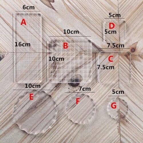 1pcs/pack Process EssentialBlock High Transparency Acrylic Block Pad Student Stickers DIY Scrapbooking Transparent Stamp