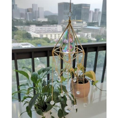Rainbow Hanging Crystal Wind Chime Pendant Home Decor