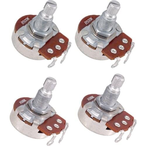 A500K B500K -OHM AUDIO TONE CONTROL 18mm LONG SHAFT GUITAR POTENTIOMETER POT