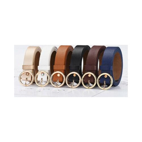 6 Colors Women Belt Classic Fashion Solid Soft Leather Waistband Wide Belt Strap Belts