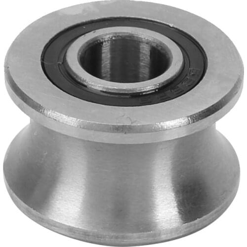 U22 U Shaped Round Bottom Track Groove Pulley Bearing Sliding Rollers Bearing 8*22.5*14.5mm