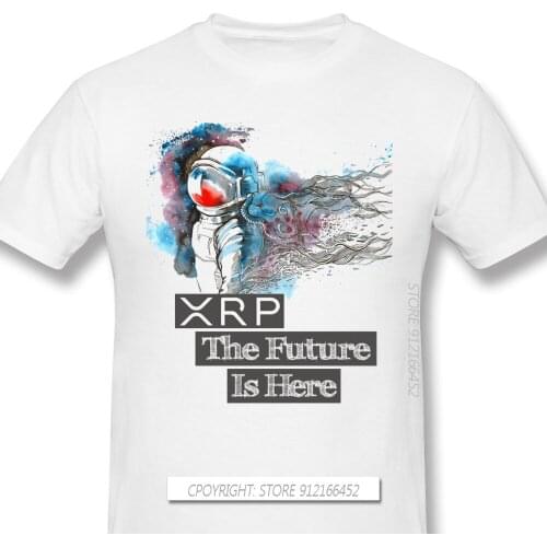 XRP Ripple Coin Cryptocurrency 2021 New Arrival TShirt The Future Is Here Unique Design O-Neck Cotton For Men Shirt Adult
