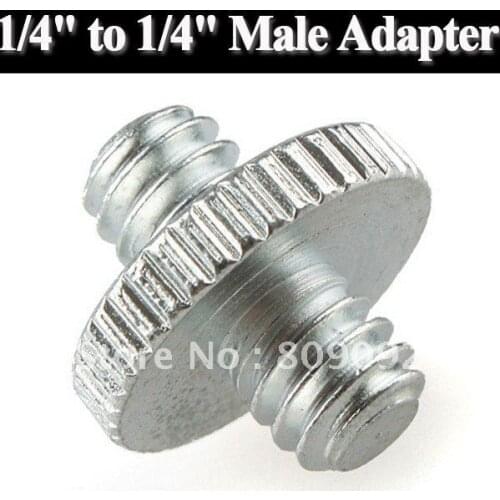 1/4" 1/4" Male to 1/4" Male Threaded Screw Adapter for SLR cameras accessories