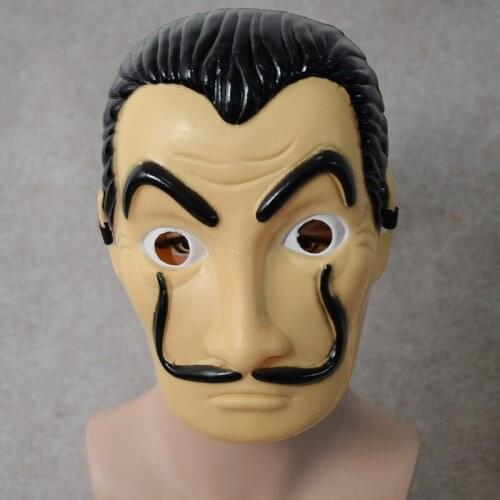 10 Pcs Salvador Dali Mask Short style Halloween Masquerade Masks Money Heist The House of Paper La Casa De Papel Cosplays Mask