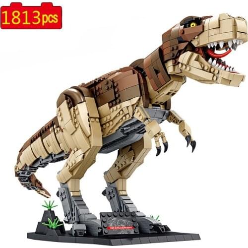 2021 Animal Series Jurassic Dinosaur World Park Tyrannosaurus Decoration collection Model Building Blocks Bricks Toys Gifts
