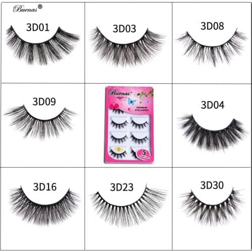 25 pairs hand made lashes 3D eyelashes extensions Buenas 3d eyelash 5 pairs packing eye lash hotsell full strip false eyelash