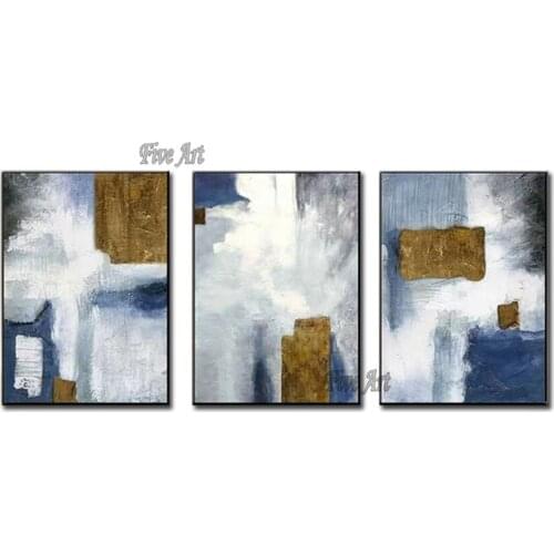 3 Panels Abstract Canvas Wall Art Unframed Pure Handmade Texture 3PCS Group Oil Painting Cheap Hot Sell Canvas Artwork Picture
