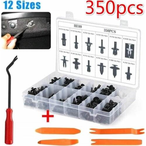 350pcs auto fastener clip car body fender push retainer pin rivet door bumper trim panel retainer fastener kit car accessories