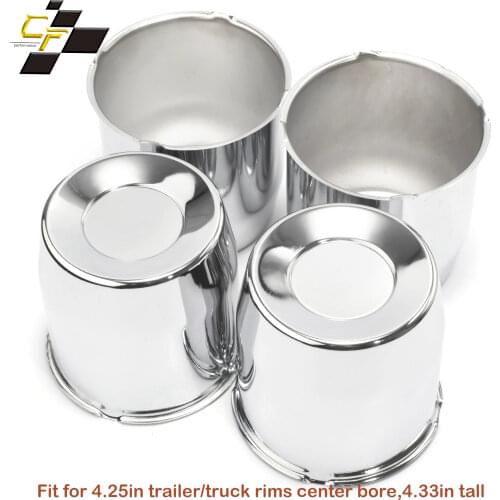 4pcs 4.25in Push Through Center Cap Wheel Center Cap for 4.25"Trailer/Truck Rims Center Bore 4.33" Tall Center Bore Truck Wheels