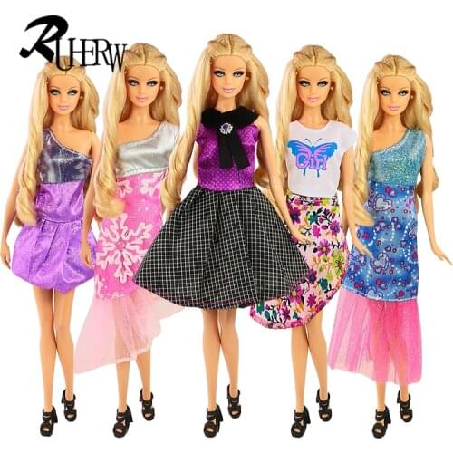 5 piece / lot Super beautiful Autumn clothing fashion casual wear clothes for barbie doll Free Shipping