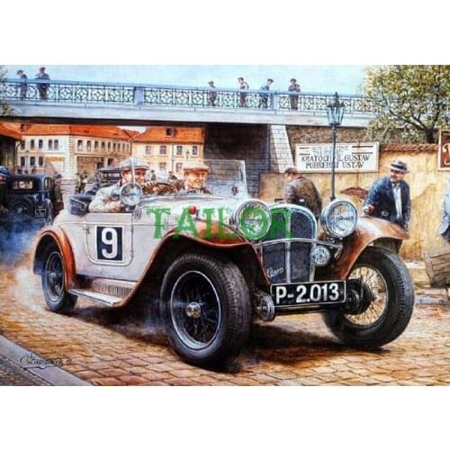 5D diamond painting wall stickers Cross stitch kit set Full square haft diamentowy Cuadros Racing car bus Home Decor Gift Mosaic