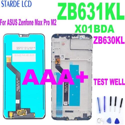 6.26'' New For Asus Zenfone Max Pro (M2) ZB630KL ZB631KL LCD DIsplay Touch Screen Digitizer Assembly For Asus zb631kl X01BDA lcd