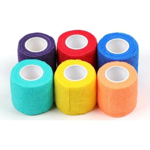 6PCS Disposable Tattoo Grip Cover Wrap Elastic Self Cohesive Bandage Tape for Tattoo Machine Grip (2" x 5 Yards)