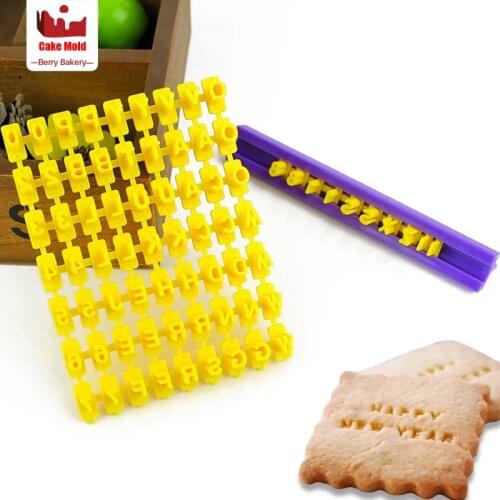 Alphabet Letter Impress Biscuit Cookie Silicone Mold Fondant Mold Cake Decorating Tool Chocolate Mold Kitchen Baking Mould TSLM