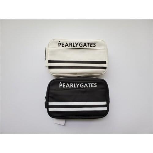 Brand New Pearly Gates PG Golf Hand Bag Pearly Gates Golf Handbag Black/White PU Pearly Gates Fashion Bag EMS Shipping
