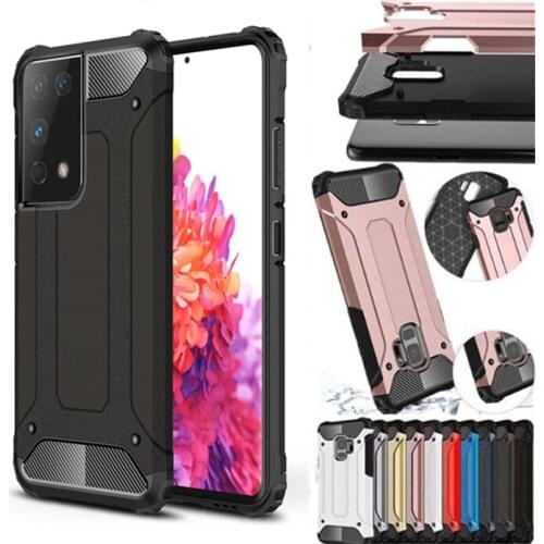 For Samsung Galaxy S21 Ultra Shockproof Phone Case Dual Layer Rugged Armor Hard PC Protective Back Cover for Galaxy S21 Plus