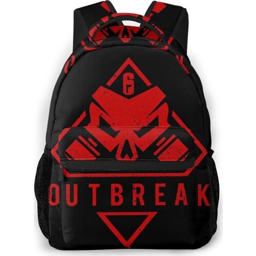 Gaming Design,Outbreak for Teenager school bag Toddlers Bag rainbow six siege R6s Travel Rucksack Backpacks For Boys and Girls