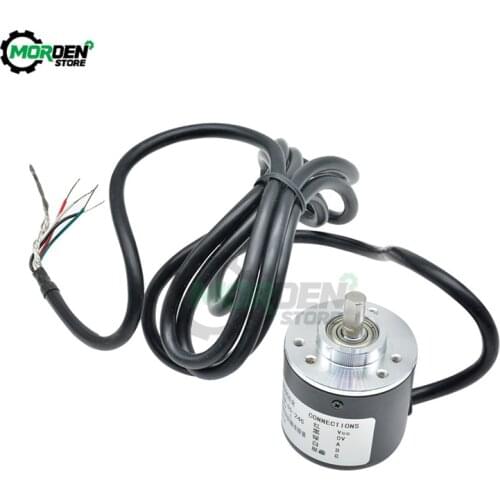 DC 5V-24V 360P/R 600P/R Encoder Incremental Optical Rotary 600 Pulse /R 360 Pulses /R AB 2 Phase 6mm Shaft Encoder For Arduino