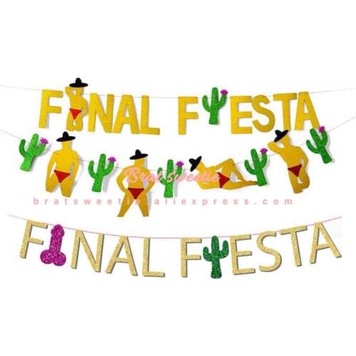 Cactus Final Fiesta Banner Bachelorette Party Garland Last Ole Banner Bridal Shower Hen Party Supplies Mexican Decorations