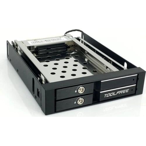 TOOLFREE MRA261AL/MRA258AL 2.5 inch Single/Double Bay SATA 6Gbps HDD/SSD Hard Disk Enclosure Extraction Box with LED Indicator