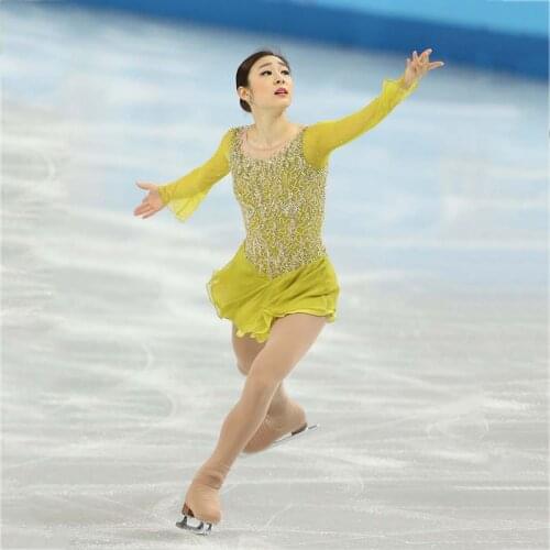 RUBU Customization Ice Skating Dress Competition Figure Skating Baton Twirling Costume Adult Child Competition Skating Dress