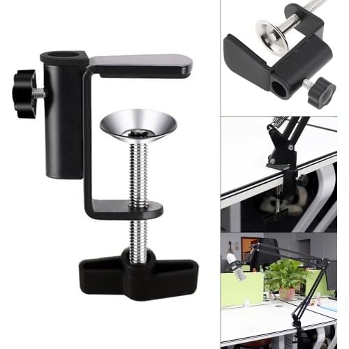 Bracket Clamp Accessories DIY Fixed Metal Clip Fittings Screw Camera Holder for Broadcast Microphone Desk Lamp