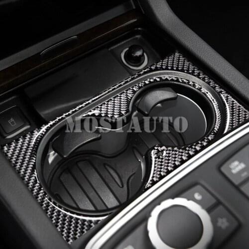 For Benz GLS X166 Carbon Fiber Center Console Cup Holder Cover 2016-2018 Car Accessories Interior Car Decor Car Trim
