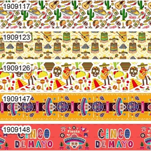 10yards - different sizes -Grosgrain ribbon - Mexico Cactus ribbon printed ribbon