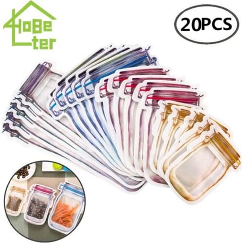 Reusable tissue bags for storing food, sealed candy bags, dried fruits, snacks, biscuits and mason jar drawing sandes