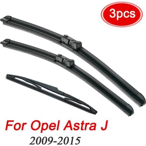 MIDOON Wiper Front & Rear Wiper Blades Set For Opel Astra J 2015 2014 2011 2010 2009 Windshield Windscreen Window 27"+25"+12"