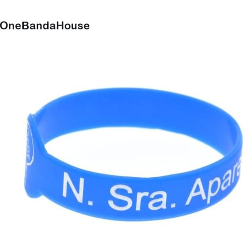 OBH 25PCS Jesus N. Sra. aparecida rogai per nos silicone Wristband Special Shaped Decoration