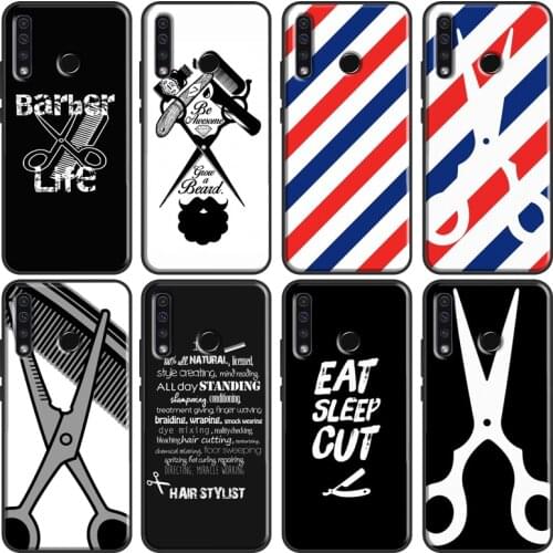 Barber Stripes Scissors For Huawei Honor 10i 7C 7A 6C 4C Pro 8A 9A 6X 7X 8X 9X 7S 8S 9S 8 9 20 10X 10 Lite Case