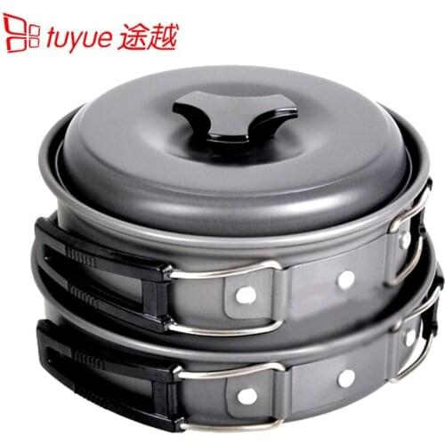 Cookware outdoor products dinnerware set 2 camping cookware stoves portable lunch box ty125