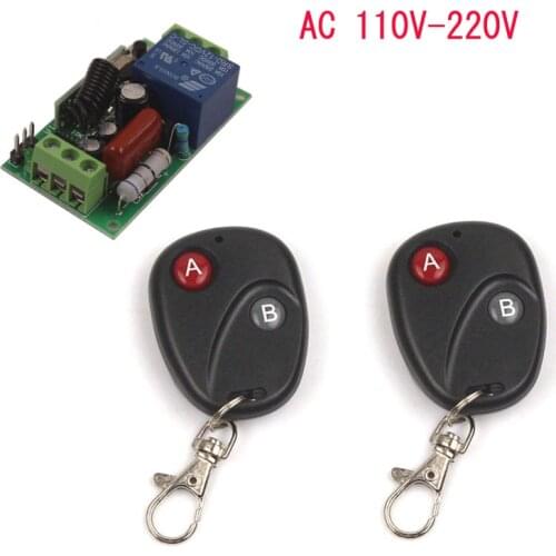 220V AC 10A Relay Receiver Transmitter Light Lamp LED Remote Control Switch Power Wireless ON OFF Key Switch Lock Unlock