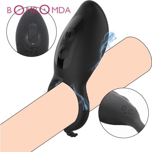 Silicone Vibrating Penis Ring Sex Products 10 Modes USB Rechargeable Delay Ejaculation Male Vibrator Cock Ring Adult Sex Toys