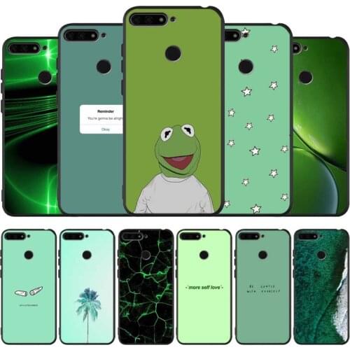 Green black Silicone Phone Case For honor 30 20 Pro 8 8X 9 10 20 Lite Mate 10 20 30 Lite Pro cover