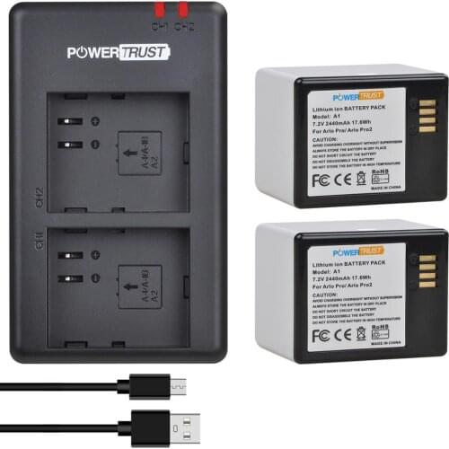 PowerTrust Replacement A-1 Battery for Arlo PRO PRO 2, Light Camera VMA4400 Battery Home Security Camera