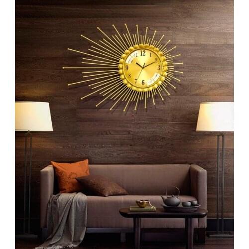 Modern Wrought Iron Wall Clock Wall Hanging Ornaments Home Livingroom Wall Sticker Craft Porch Store Hotel Wall Mural Decoration