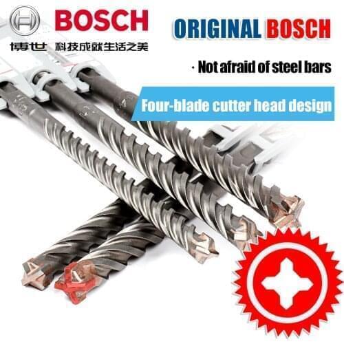 Bosch Four-Pit Electric Hammer Drill Bit 5 Series Four-Blade Round Shank/Square Shank Drill Bits for Drilling Concrete Walls