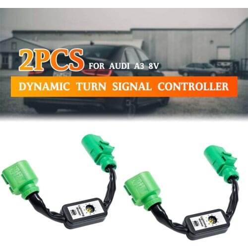 Dynamic Turn Signal Indicator LED Taillight Add-on Module Cable Wire Harness Left & Right Tail Light For Audi A3 8V